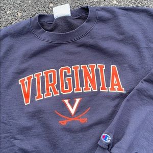 Champion Virginia crewneck sweatshirt xxl blue